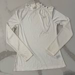 Red by BKE Mock Neck Rhinestone Pleated Shoulder Long Sleeve Top Women’s Large Photo 0