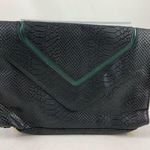 11x7 Amore Pacific Black Snake Skin Club Clutch Photo 2