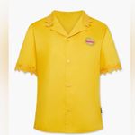 NWT Savage X Fenty Leisure X Floral Trim Button down Yellow sunflower shirt L Size L Photo 0