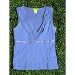 Sigrid Olsen Y2K  Blue Sleeveless Blouse Size Medium Photo 1