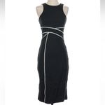 Anthropologie  Maeve Cavatina Sheath Cocktail Party Midi Dress Black Size 2 XS Photo 2