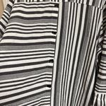 Ali Miles Women Sz XL Black White Stripe Minimalist Long Tunic Top Crinkle Artsy Photo 5