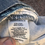 Sundance Floral Ankle Cropped Pants Dark Grey White Size 4 Gray Photo 7