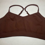 Athleta Renew Sports Bra Scoop Neck Convertible Racerback Brown Large Photo 0