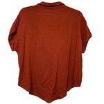 Moa Moa Burnt Orange Dark Short Sleeve Button Down Front Shirt Size Large Photo 5