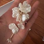 Anthropologie  Blossom Drop Earrings Ivory Photo 9