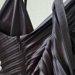 ALC Frank A.L.C. Aries Satin Pleated Maxi Dress Black Sz 6 Photo 6