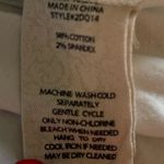 Soft Surroundings Women Large White Vee Neck Blouse 3/4 Sleeves Loose Hi Low Photo 2