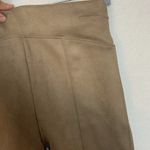 Spanx  women's medium tan faux suede skinny leg pull on pants slimming camel busi Photo 8