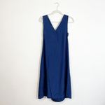 Free People NWT  Mumbai Nights Navy Blue 100% Silk Sleeveless Midi Dress XS Photo 2