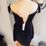 Monique Lhuillier  Blaire Embellished‎ Off the Shoulder Minidress, Black 8 NWT Photo 13