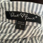Velvet Heart  Blue and White Striped Button Down Long Sleeve Top Photo 6
