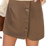 Cupshe Coffee Brown Corduroy Mini Skirt Size XL Photo 0