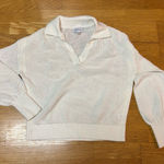 Evereve  Open Knit Collared Nautical Fisherman Tennis Prep Light Sweater M Photo 0