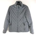 Obermeyer Womens Puffer Jacket Quilted Full Zip Pockets Gray Size L Photo 0