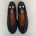 Lanvin Black Leather Ballerina Flats with Pearl Ankle Strap in Size 36 37 Photo 1