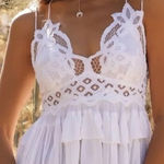 Free People  Adela Boho Top in White NEW W TAGS Flowy Lolita Cottage Festival Y2K Photo 0