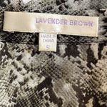 Lavender Brown Green Snakeskin Print Sheer Blouse - Small Photo 4