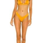 Monica Hansen Beachwear Babe Watch Bikini Bottom Honey Womens Size Medium Orange Photo 1