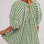 Amazon Striped Mini Romper with Puff Sleeves Photo 1