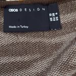 ASOS  Beige and Brown Zebra Animal Print Knit Sweater Bodycon Maxi Dress Photo 3