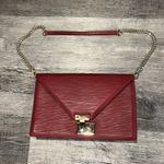 Rebecca Minkoff Burgundy textured leather Paris Clutch with gold-tone hardware! Photo 4