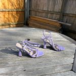 BP . Ashlyn Purple Square Toe Strappy Heeled Sandals‎ size 6.5 Photo 4