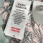 Joie  Mint Green Floral Satin Two Piece Pajama Set Women’s Large Photo 3