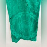 Vintage JPG Jean Paul Gaultier Soleil Emerald Green Lace Mesh Midi Dress size XS Photo 3