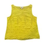 Anthropologie Moulinette Soeurs yellow cotton embroidered tank top size 6 Photo 10