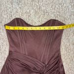 ZARA Brown Satin Corset w/Mock Wrap Attached Skirt Sold Out Size Medium Photo 9