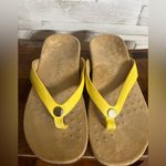 Vionic Yellow Mona W/ Button Thong Toe Post Casual Sandals. Size 8 Photo 1