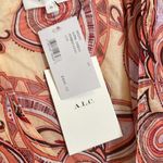 ALC Frank A.L.C. Luna Smocked Printed Orange/Red Mini Dress Size 10 Photo 3