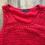 Outback Red  chiffon crochet eyelet overlay tank Photo 2