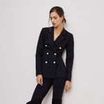 Good American NWT  - Black Embellished Double-Breasted Blazer - Size 2X Photo 1