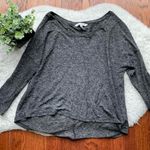 American Eagle AEO Grey Fitted 3/4 Sleeve Crewneck Swing Top XS Photo 0