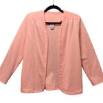 Vintage 70s Graff Californiawear Open Front Blazer Jacket Size 12 Pink Textured Photo 0
