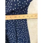 Showpo Mini Dress Navy Blue White Polka Dot‎ Button Front Fall Flirty Party Cute Size 4 Photo 8