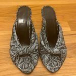 Balenciaga  Drapy 80 High Heel Slide blue black snakeskin Mules Sandals Pumps Photo 1