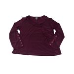 Clara Sun Woo Womens XL Top Popover Shirt Purple Long Sleeve Tunic Shirt F8 Photo 1