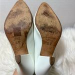 Vince Emberly White Leather Pointy-Toe Mules Photo 9