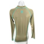 Panama Jack Women's Green Long Sleeve Colorblock Log Swim Rashguard Top Size S Photo 1