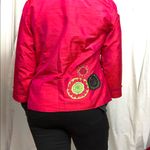 Silk Artsy Cropped Pink Barbiecore Boho Gypsy Fabric Floral Blazer Jacket Sz S Photo 4