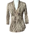 Dana Buchman  3/4 Length Top, Animal Design Size Small Photo 0