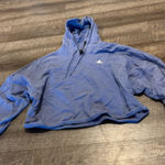 Adidas  Light Purple Cropped Hooded Sweatshirt Photo 0