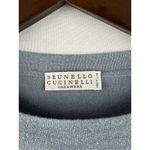 Brunello Cucinelli Women’s Small Grey Sparkly Cashmere T-Shirt Photo 3