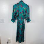 Victoria's Secret Vintage  Silk Robe Small Green Tassel Chain Print 90s Loungewear Photo 1