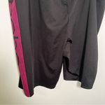 Bebe Sport Bike Shorts Black Pink Stripe Photo 8