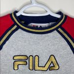 FILA  Rafaella gold sparkle colorblock sweatshirt size M Photo 3