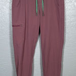 FIGS  Women S Mineral Mauve Pink Zamora Jogger Scrub Pants Pockets Yoga Waistband Photo 0